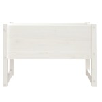 vidaXL Jardinieră, alb, 78x40x52 cm, lemn masiv de pin