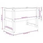 vidaXL Jardinieră, alb, 78x40x52 cm, lemn masiv de pin