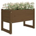 vidaXL Jardinieră, maro miere, 78x40x52 cm, lemn masiv de pin