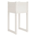vidaXL Jardiniere, 2 buc., alb, 40x40x81 cm, lemn masiv de pin