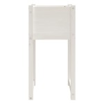 vidaXL Jardiniere, 2 buc., alb, 40x40x81 cm, lemn masiv de pin