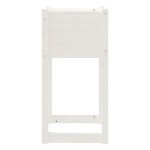 vidaXL Jardiniere, 2 buc., alb, 40x40x81 cm, lemn masiv de pin