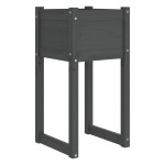 vidaXL Jardiniere, 2 buc., gri, 40x40x81 cm, lemn masiv de pin
