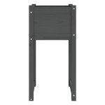 vidaXL Jardiniere, 2 buc., gri, 40x40x81 cm, lemn masiv de pin