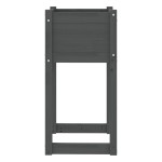 vidaXL Jardiniere, 2 buc., gri, 40x40x81 cm, lemn masiv de pin