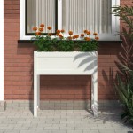 vidaXL Jardinieră, alb, 78x40x81 cm, lemn masiv de pin