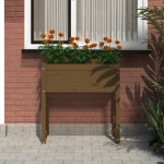 vidaXL Jardinieră, maro miere, 78x40x81 cm, lemn masiv de pin
