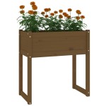 vidaXL Jardinieră, maro miere, 78x40x81 cm, lemn masiv de pin