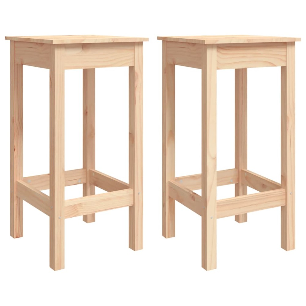 vidaXL Scaune de bar, 2 buc., 40x40x78 cm, lemn masiv de pin