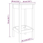 vidaXL Scaune de bar, 2 buc., 40x40x78 cm, lemn masiv de pin vidaXL Scaune de bar, 2 buc., 40x40x78 cm, lemn masiv de pin