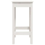 vidaXL Scaune de bar, 2 buc., alb, 40x40x78 cm, lemn masiv de pin