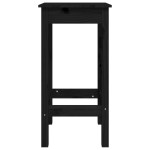 vidaXL Scaune de bar, 2 buc., negru, 40x40x78 cm, lemn masiv pin vidaXL Scaune de bar, 2 buc., negru, 40x40x78 cm, lemn masiv pin