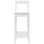 vidaXL Scaune de bar, 2 buc., alb,40x41,5x112 cm, lemn masiv de pin
