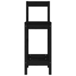 vidaXL Scaune de bar, 2 buc., negru, 40x41,5x112 cm, lemn masiv pin vidaXL Scaune de bar, 2 buc., negru, 40x41,5x112 cm, lemn masiv pin