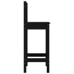 vidaXL Scaune de bar, 2 buc., negru, 40x41,5x112 cm, lemn masiv pin vidaXL Scaune de bar, 2 buc., negru, 40x41,5x112 cm, lemn masiv pin