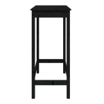 vidaXL Masă de bar, negru, 100x50x110 cm, lemn masiv de pin
