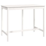 vidaXL Masă de bar, alb, 140x80x110 cm, lemn masiv de pin