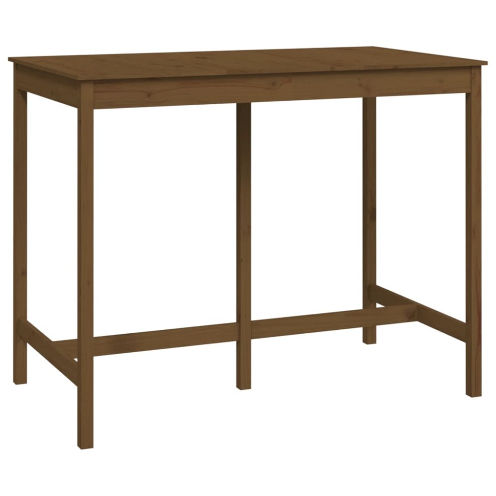 vidaXL Masă de bar, maro miere, 140x80x110 cm, lemn masiv de pin