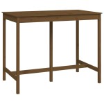 vidaXL Masă de bar, maro miere, 140x80x110 cm, lemn masiv de pin