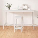 vidaXL Masă de bar, alb, 180x80x110 cm, lemn masiv de pin vidaXL Masă de bar, alb, 180x80x110 cm, lemn masiv de pin