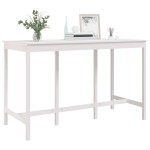 vidaXL Masă de bar, alb, 180x80x110 cm, lemn masiv de pin vidaXL Masă de bar, alb, 180x80x110 cm, lemn masiv de pin