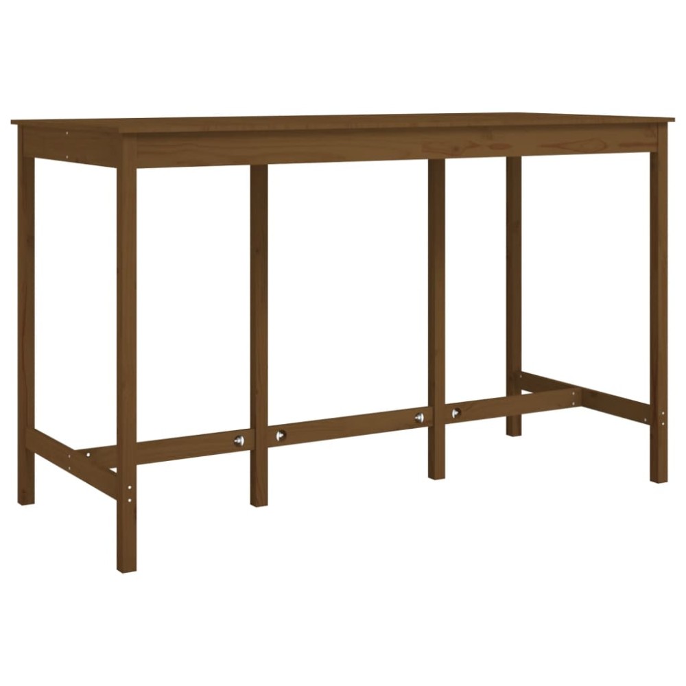 vidaXL Masă de bar, maro miere, 180x80x110 cm, lemn masiv de pin