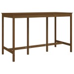 vidaXL Masă de bar, maro miere, 180x80x110 cm, lemn masiv de pin