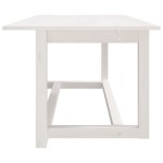 vidaXL Măsuță de cafea, alb, 110x55x45 cm, lemn masiv de pin