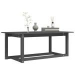 vidaXL Măsuță de cafea, gri, 110x55x45 cm, lemn masiv de pin vidaXL Măsuță de cafea, gri, 110x55x45 cm, lemn masiv de pin