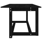 vidaXL Măsuță de cafea, negru, 110x55x45 cm, lemn masiv de pin vidaXL Măsuță de cafea, negru, 110x55x45 cm, lemn masiv de pin