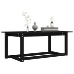 vidaXL Măsuță de cafea, negru, 110x55x45 cm, lemn masiv de pin vidaXL Măsuță de cafea, negru, 110x55x45 cm, lemn masiv de pin