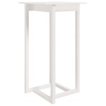 vidaXL Masă de bar, alb, 60x60x110 cm, lemn masiv de pin vidaXL Masă de bar, alb, 60x60x110 cm, lemn masiv de pin