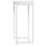 vidaXL Masă de bar, alb, 60x60x110 cm, lemn masiv de pin vidaXL Masă de bar, alb, 60x60x110 cm, lemn masiv de pin