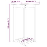 vidaXL Masă de bar, alb, 60x60x110 cm, lemn masiv de pin vidaXL Masă de bar, alb, 60x60x110 cm, lemn masiv de pin