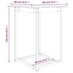 vidaXL Masă de bar, 80 x 80 x 110 cm, lemn masiv de pin