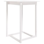 vidaXL Masă de bar, alb, 80x80x110 cm, lemn masiv de pin