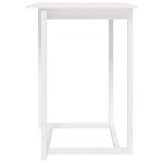 vidaXL Masă de bar, alb, 80x80x110 cm, lemn masiv de pin