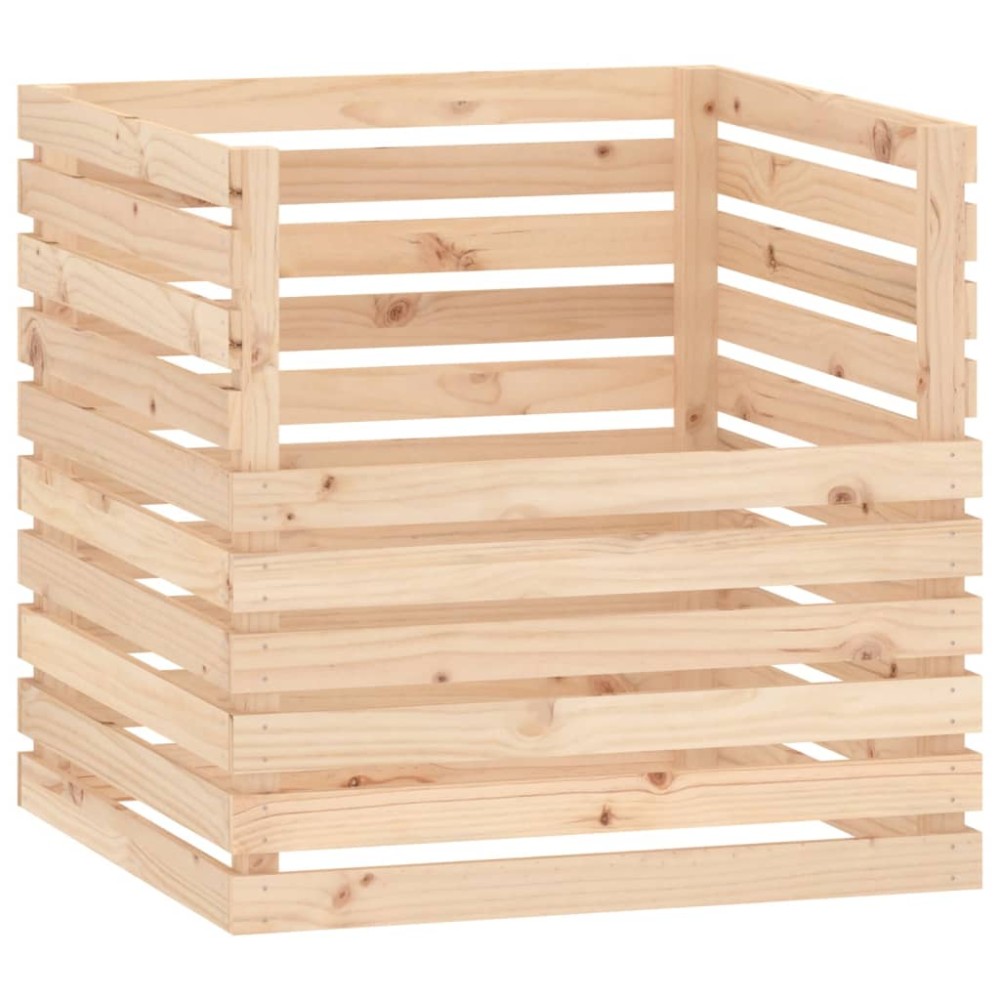 vidaXL Compostor, 80x80x78 cm, lemn masiv de pin