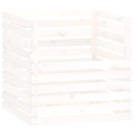vidaXL Compostor, alb, 80x80x78 cm, lemn masiv de pin vidaXL Compostor, alb, 80x80x78 cm, lemn masiv de pin