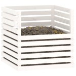 vidaXL Compostor, alb, 80x80x78 cm, lemn masiv de pin vidaXL Compostor, alb, 80x80x78 cm, lemn masiv de pin