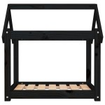 vidaXL Pat pentru câini, negru, 71x55x70 cm, lemn masiv de pin vidaXL Pat pentru câini, negru, 71x55x70 cm, lemn masiv de pin