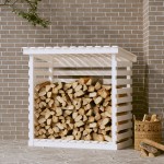 vidaXL Rastel pentru lemne de foc, alb, 108x73x108 cm, lemn masiv pin vidaXL Rastel pentru lemne de foc, alb, 108x73x108 cm, lemn masiv pin