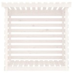 vidaXL Rastel pentru lemne de foc, alb, 108x73x108 cm, lemn masiv pin vidaXL Rastel pentru lemne de foc, alb, 108x73x108 cm, lemn masiv pin