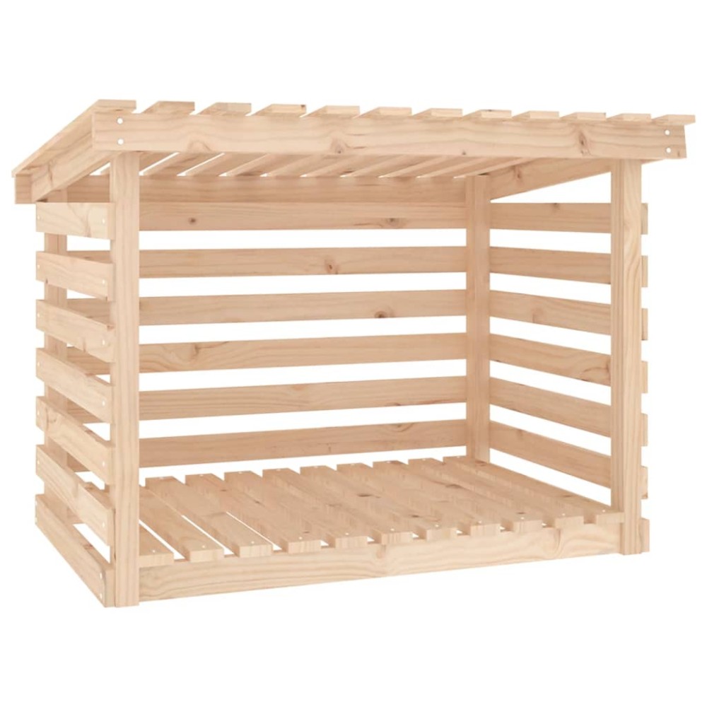 vidaXL Rastel pentru lemne de foc, 108x73x79 cm, lemn masiv pin