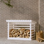 vidaXL Rastel pentru lemne de foc, alb, 108x73x79 cm, lemn masiv pin vidaXL Rastel pentru lemne de foc, alb, 108x73x79 cm, lemn masiv pin