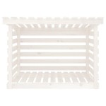 vidaXL Rastel pentru lemne de foc, alb, 108x73x79 cm, lemn masiv pin vidaXL Rastel pentru lemne de foc, alb, 108x73x79 cm, lemn masiv pin