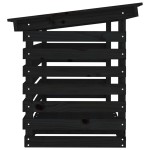 vidaXL Rastel pentru lemne de foc, negru, 108x73x79 cm lemn masiv pin vidaXL Rastel pentru lemne de foc, negru, 108x73x79 cm lemn masiv pin