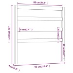 vidaXL Tăblie de pat, 95x4x100 cm, lemn masiv de pin