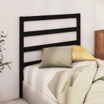vidaXL Tăblie de pat, negru, 95x4x100 cm, lemn masiv de pin