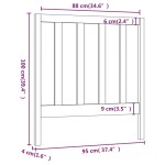 vidaXL Tăblie de pat, negru, 95x4x100 cm, lemn masiv de pin